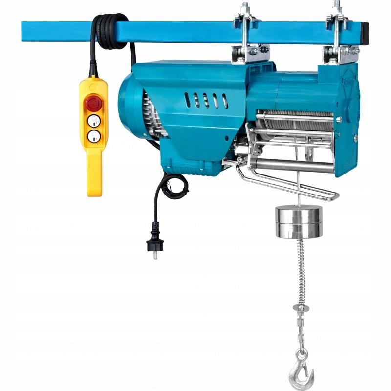 Elektrický lanový kladkostroj 300/600 kg, 1300W, oceľové lano 35m